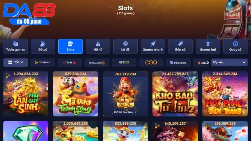 Giới thiệu tổng quan về kho game nổ hũ tại DA88 