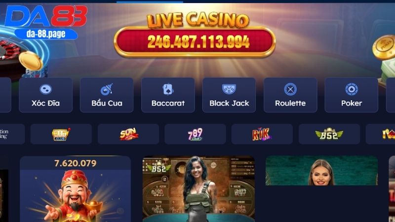 Giới thiệu tổng quan về sảnh cược Live Casino DA88 