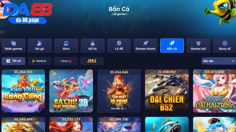 Khái quát thông tin nổi bật về kho game bắn cá DA88 