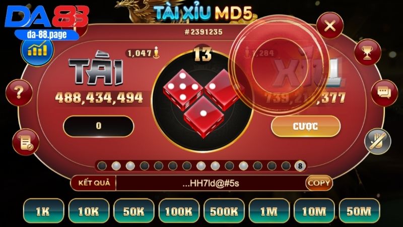 Mẹo chơi Tài xỉu MD5 hiệu quả tại DA88